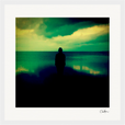 Emerald Storms Framed print 30x30 cm / 12x12″ White frame 9