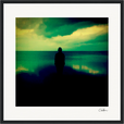 Emerald Storms Framed print 40x40 cm / 16x16″ Black frame 47