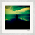 Emerald Storms Framed print 40x40 cm / 16x16″ White frame 15