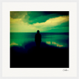 Emerald Storms Framed print 40x40 cm / 16x16″ White frame 11