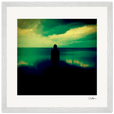 Emerald Storms Framed print 40x40 cm / 16x16″ White frame 15