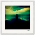 Emerald Storms Framed print 50x50 cm / 20x20″ White frame 14
