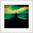Emerald Storms Framed print 70x70 cm / 28x28″ White frame 16
