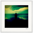 Emerald Storms Framed print 70x70 cm / 28x28″ White frame 16