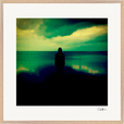 Emerald Storms Framed print 70x70 cm / 28x28″ Wood frame