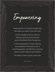 Empowering Word of Intention Framed print 13x18 cm / 5x7″ Black frame Carbon paper