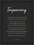 Empowering Word of Intention Framed print 13x18 cm / 5x7″ Black frame Carbon paper