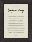 Empowering Word of Intention Framed print 13x18 cm / 5x7″ Black frame Linen paper