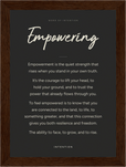 Empowering Word of Intention Framed print 13x18 cm / 5x7″ Dark wood frame Carbon paper