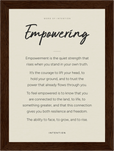 Empowering Word of Intention Framed print 13x18 cm / 5x7″ Dark wood frame Linen paper