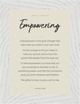 Empowering Word of Intention Framed print 13x18 cm / 5x7″ White frame Linen paper