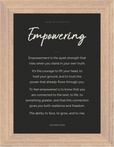 Empowering Word of Intention Framed print 13x18 cm / 5x7″ Wood frame Carbon paper