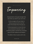 Empowering Word of Intention Framed print 13x18 cm / 5x7″ Wood frame Carbon paper