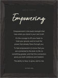Empowering Word of Intention Framed print 21x29.7 cm / 8x12" Black frame Carbon paper