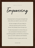 Empowering Word of Intention Framed print 21x29.7 cm / 8x12" Dark wood frame Linen paper