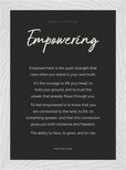 Empowering Word of Intention Framed print 21x29.7 cm / 8x12" White frame Carbon paper