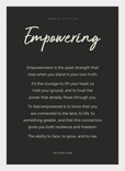Empowering Word of Intention Framed print 21x29.7 cm / 8x12" White frame Carbon paper