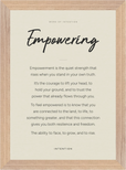 Empowering Word of Intention Framed print 21x29.7 cm / 8x12" Wood frame Linen paper