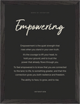 Empowering Word of Intention Framed print 30x40 cm / 12x16″ Black frame Carbon paper