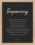 Empowering Word of Intention Framed print 30x40 cm / 12x16″ Wood frame Carbon paper