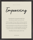 Empowering Word of Intention Framed print 40x50 cm / 16x20″ Black frame Linen paper