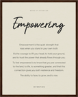 Empowering Word of Intention Framed print 40x50 cm / 16x20″ Dark wood frame Linen paper
