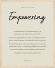 Empowering Word of Intention Framed print 40x50 cm / 16x20″ Wood frame Linen paper