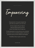 Empowering Word of Intention Framed print 50x70 cm / 20x28″ White frame Carbon paper