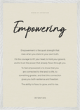 Empowering Word of Intention Framed print 50x70 cm / 20x28″ White frame Linen paper