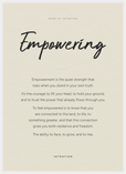 Empowering Word of Intention Framed print 50x70 cm / 20x28″ White frame Linen paper
