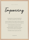 Empowering Word of Intention Framed print 50x70 cm / 20x28″ Wood frame Linen paper