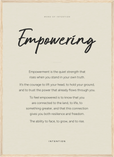 Empowering Word of Intention Framed print 50x70 cm / 20x28″ Wood frame Linen paper