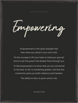 Empowering Word of Intention Framed print 60x80 cm / 24x32″ Black frame Carbon paper