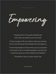 Empowering Word of Intention Framed print 60x80 cm / 24x32″ Black frame Carbon paper