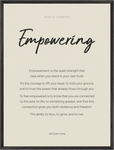 Empowering Word of Intention Framed print 60x80 cm / 24x32″ Black frame Linen paper