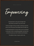 Empowering Word of Intention Framed print 60x80 cm / 24x32″ Dark wood frame Carbon paper