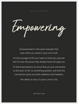 Empowering Word of Intention Framed print 60x80 cm / 24x32″ White frame Carbon paper