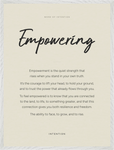 Empowering Word of Intention Framed print 60x80 cm / 24x32″ White frame Linen paper