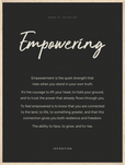 Empowering Word of Intention Framed print 60x80 cm / 24x32″ Wood frame Carbon paper