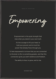Empowering Word of Intention Framed print 70x100 cm / 28x40″ Black frame Carbon paper
