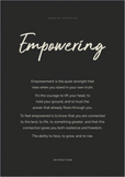 Empowering Word of Intention Framed print 70x100 cm / 28x40″ Black frame Carbon paper