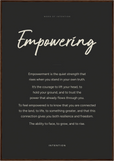 Empowering Word of Intention Framed print 70x100 cm / 28x40″ Dark wood frame Carbon paper