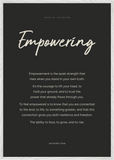 Empowering Word of Intention Framed print 70x100 cm / 28x40″ White frame Carbon paper
