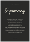 Empowering Word of Intention Framed print 70x100 cm / 28x40″ White frame Carbon paper
