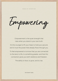 Empowering Word of Intention Framed print 70x100 cm / 28x40″ Wood frame Linen paper