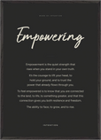 Empowering Word of Intention Framed print A1 (59.4 x 84.1 cm) Black frame Carbon paper