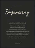 Empowering Word of Intention Framed print A1 (59.4 x 84.1 cm) Black frame Carbon paper