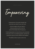 Empowering Word of Intention Framed print A1 (59.4 x 84.1 cm) White frame Carbon paper