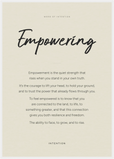Empowering Word of Intention Framed print A1 (59.4 x 84.1 cm) White frame Linen paper