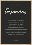 Empowering Word of Intention Framed print A1 (59.4 x 84.1 cm) Wood frame Carbon paper